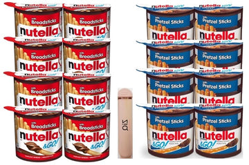 Nutella & Go! Hazelnut And Cocoa Spread With Breadsticks  Snack Pack  1.8 Oz Each  8 Pack / Nutella & Go! Hazelnut And Cocoa Spread With Pretzel Sticks  Snack Pack  1.8 Oz Each  Bulk 8 Pack / Ziq Bag Clip 1 Pc