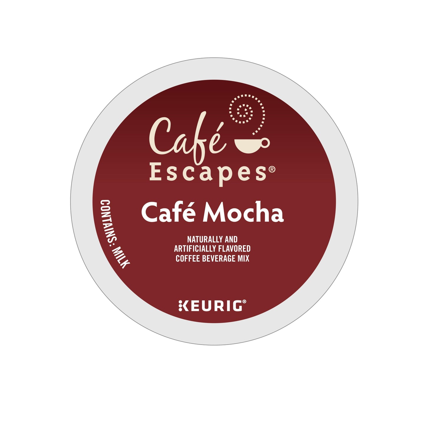 Café Escapes Café Mocha Coffee Beverage K-Cup Pods, 48 Count (2 Boxes of 24 Pods)