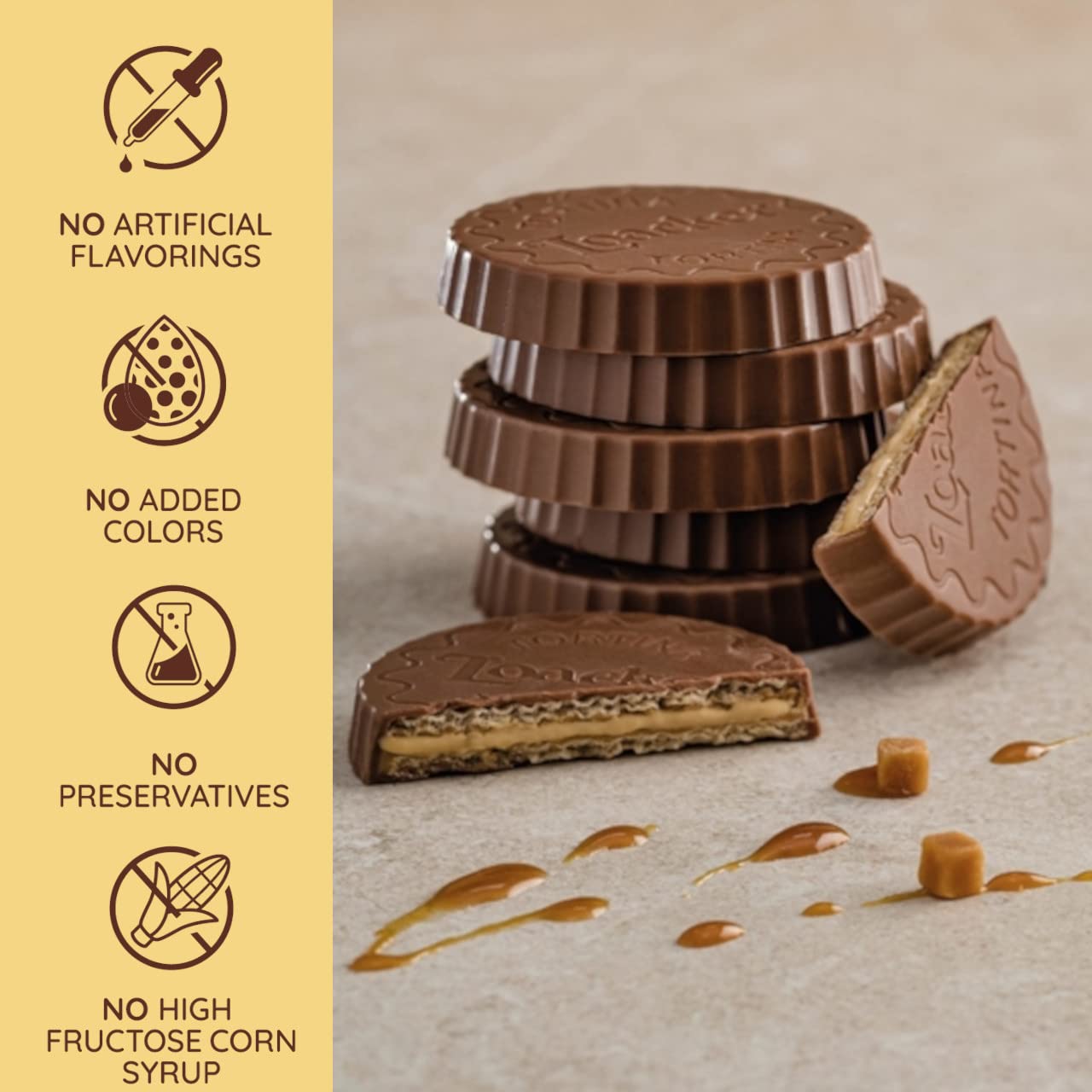 Loacker Tortina Caramel - Milk Chocolate Wafer Tartlets with Caramel Cream - Pack of 12, 4.41 Ounce