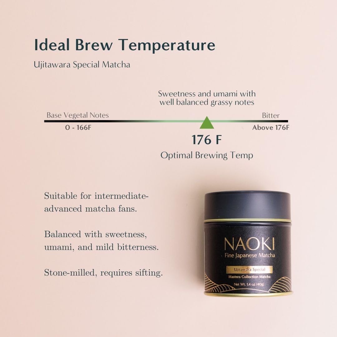 Naoki Matcha Ujitawara Special Blend Masters Collection Matcha - Authentic Japanese Ceremonial Grade Matcha Green Tea Powder fro