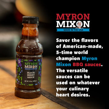 Myron Mixon BBQ Sauce | Vinegar | Champion Pitmaster Recipe | Gluten-Free BBQ Sauces, MSG-Free, USA Made | 18 Oz Bottle