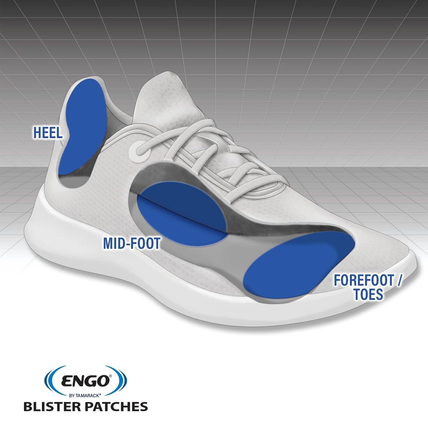 Engo Heel Blister Patches (2 Patches) | Tennis Shoes, Athletes, Runners, High Heels, Dress Shoes