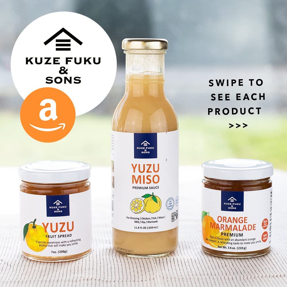 [Kuze Fuku & Sons] Yuzu Fruit Spread, Premium Japanese Citrus Marmalade, Natural Fruit Jam, No Artificial Additives (7 Oz /207.1