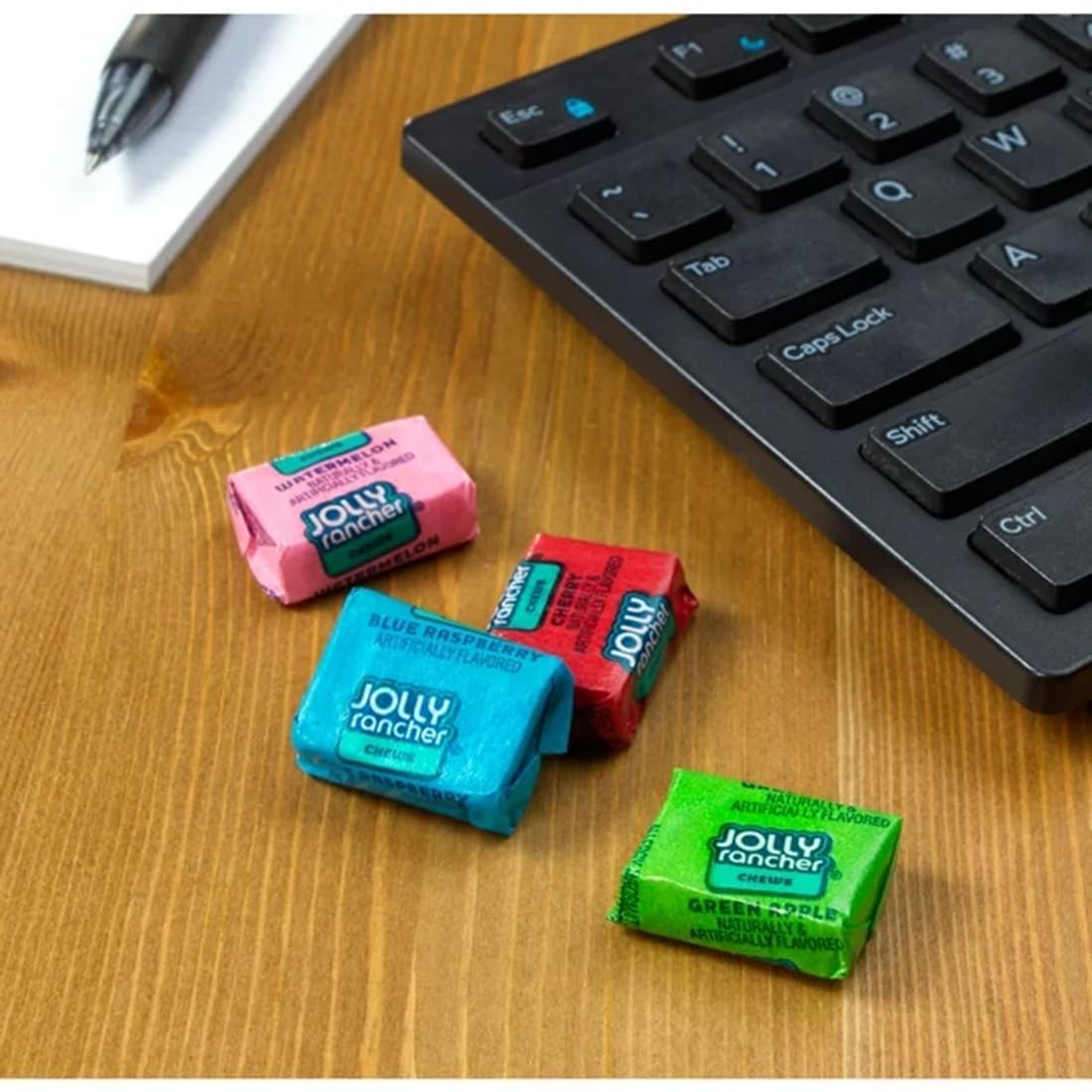 Yummy Chew Jolly Rancher Chews - 95 Individually Wrapped Assorted Fruit Flavored Chewy Candy Pack - Bulk Chewy Treats