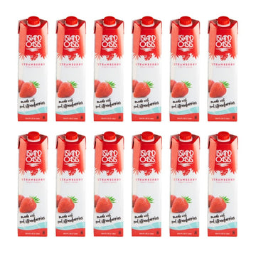 ISLAND OASIS Strawberry Fruit Puree Beverage Mix, 33.9 Fl Oz, Pack of 12