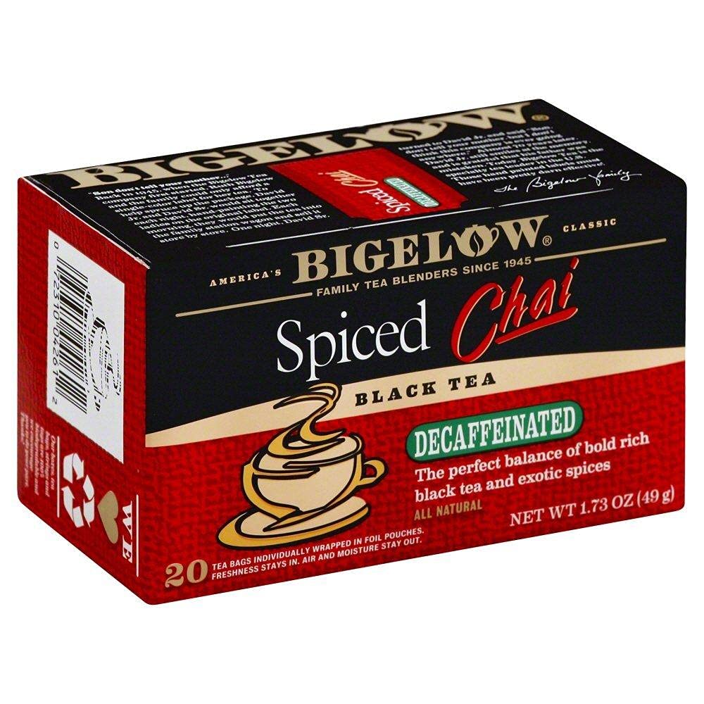Bigelow Decaf Spiced Chai Tea Bags, 20 Ct