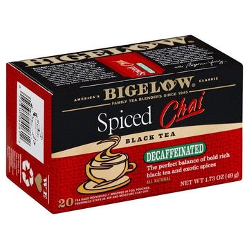 Bigelow Decaf Spiced Chai Tea Bags, 20 Ct