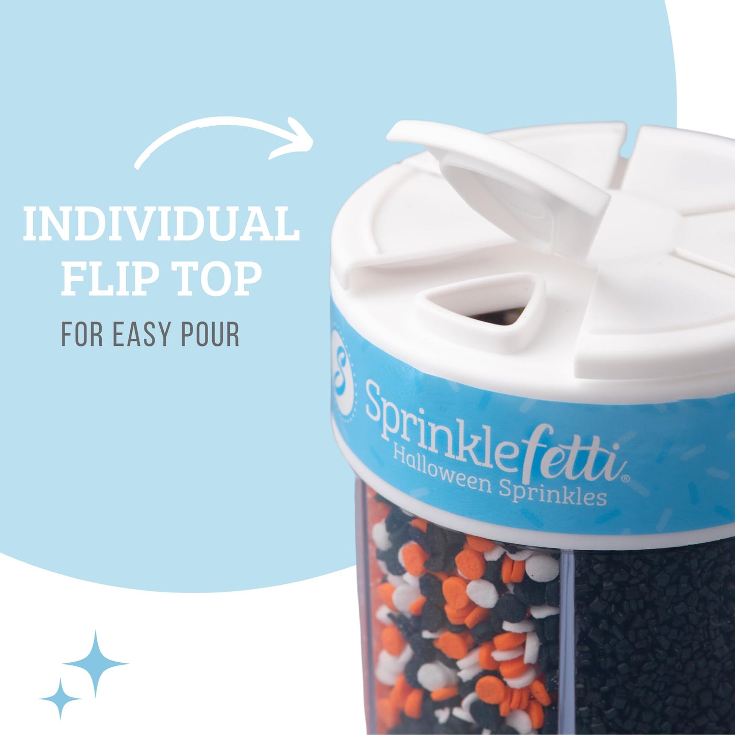 Sweets Indeed Halloween Sprinkles Mix, Edible Jimmies, 6.45 oz, Perfect for Cake Decorations and Baking