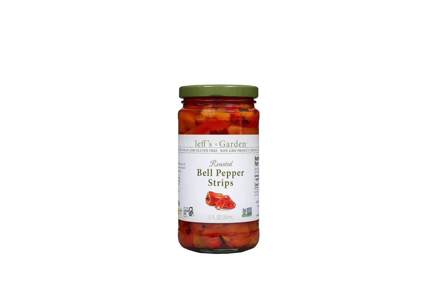 Jeff'S Garden Roasted Bell Pepper Strips | Non-Gmo, Gluten Free, Keto, Vegan, Kosher | 12 Fluid Ounce Jar (Pack Of 6)