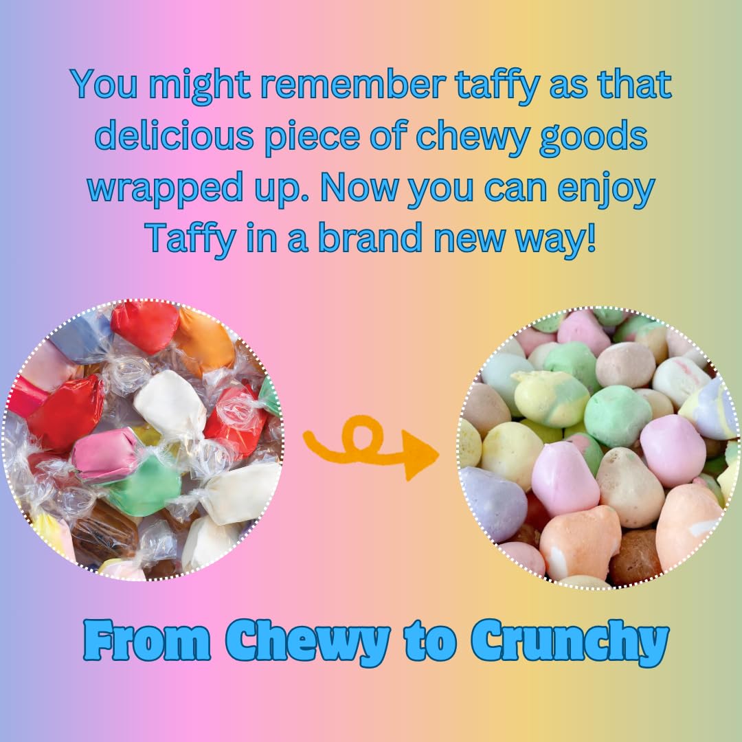 G-Box Freeze Dried Taffy| Freeze Dried Pink Cotton Candy| Tiktok Trend Items, Crunchy, Featuring Old School Candy Vibes, Perfect