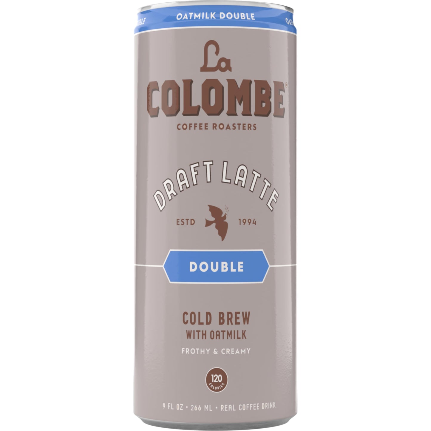 La Colombe Double Draft Latte with Oatmilk, 9 Fl Oz, Pack of 4, Dairy-Free, 100% Arabica Brazilian Cold Brew Coffee, 120mg Caffeine