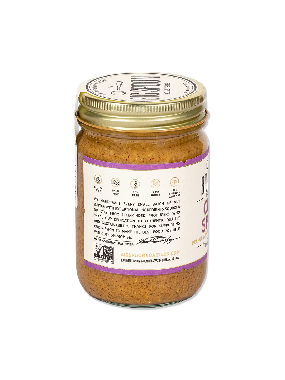 Big Spoon Roasters Chai Almond & Peanut Butter, Keto Friendly, 26 Ounces, Vegan, Low Sugar, Crunchy Nut Butter, Pack of 2