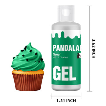 Green Gel Food Coloring - Pandalab 2 Ounce High Concentrated Food Dye For Baking, Cake, Cookie, Fondant, Icing, Easter Egg, Maca