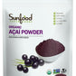 Sunfood Superfoods Organic Acai Powder - Acai Powder Organic, Acai Powder for Smoothie Bowles, Dried Acai Berry Mix with Antioxi