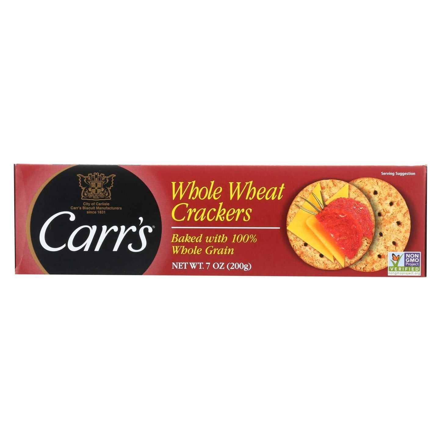 Carr'S Whole Wheat Crackers, 7 Ounce