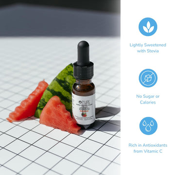 Pure Inventions Watermelon Water Infusion Drops - Antioxidants, Vitamin C, Electrolytes - 0.34 Fl Oz (Pack of 1) - Sugar Free, Zero Calorie