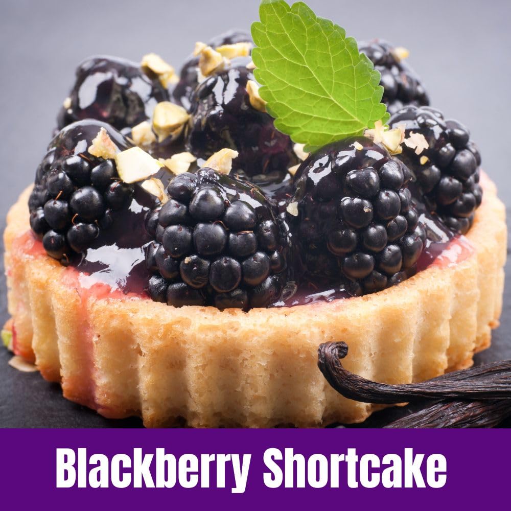 Door County Coffee Blackberry Shortcake, Flavored Coffee Ground | 8 Oz Bag | Spring-Summer Seasonal | Medium Roast | 100% Specia