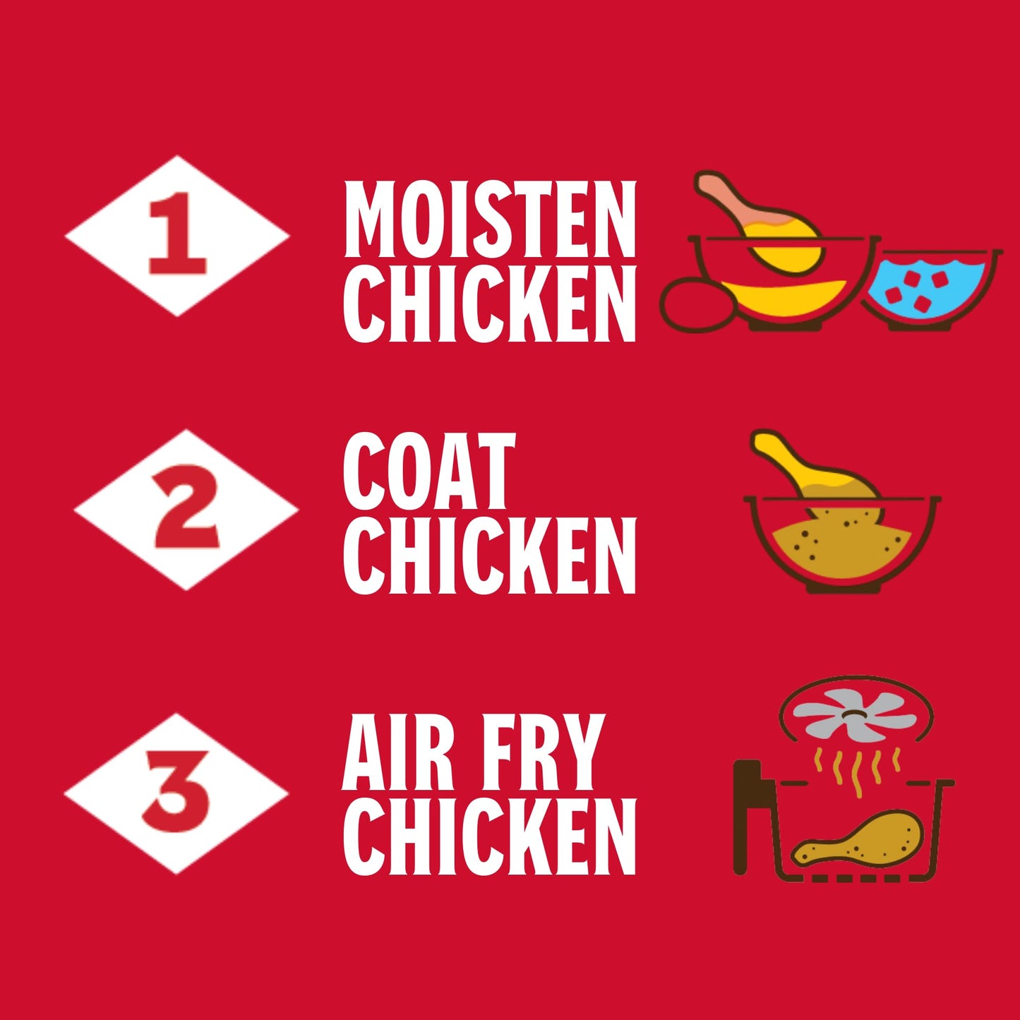 Louisiana Fish Fry, Air Fryer Chicken Coating Mix, 5 oz (Pack of 6) Each Box Coats 2 lbs of Chicken - Easy to Cook Air Fried Chi