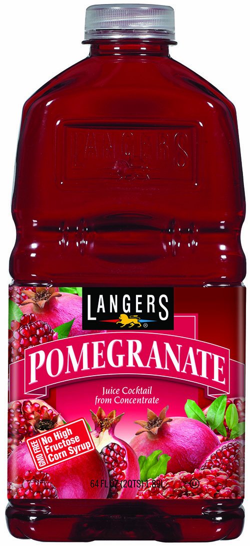 Langers Pomegranate Juice Cocktail, 64 Fl Oz, Pack of 8