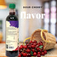 DROP Pure Organic Sour Cherry Flavor Bio Syrup-16.9oz (500ml), Natural 30% Concentrate Fruit Syrups,Great For Cocktails,Bevarage