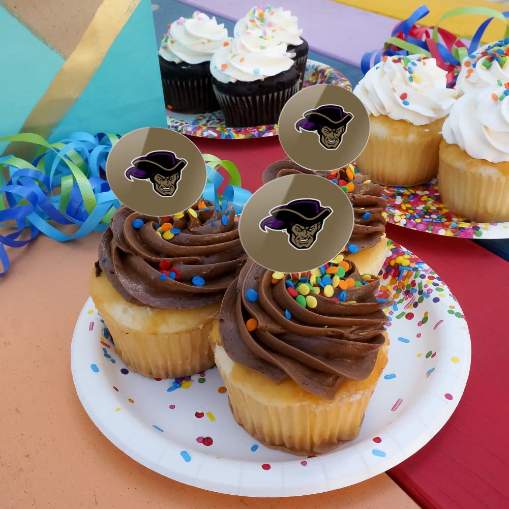 Whittier College Secondary Logo Cupcake Picks Toppers Decoration Set Of 6