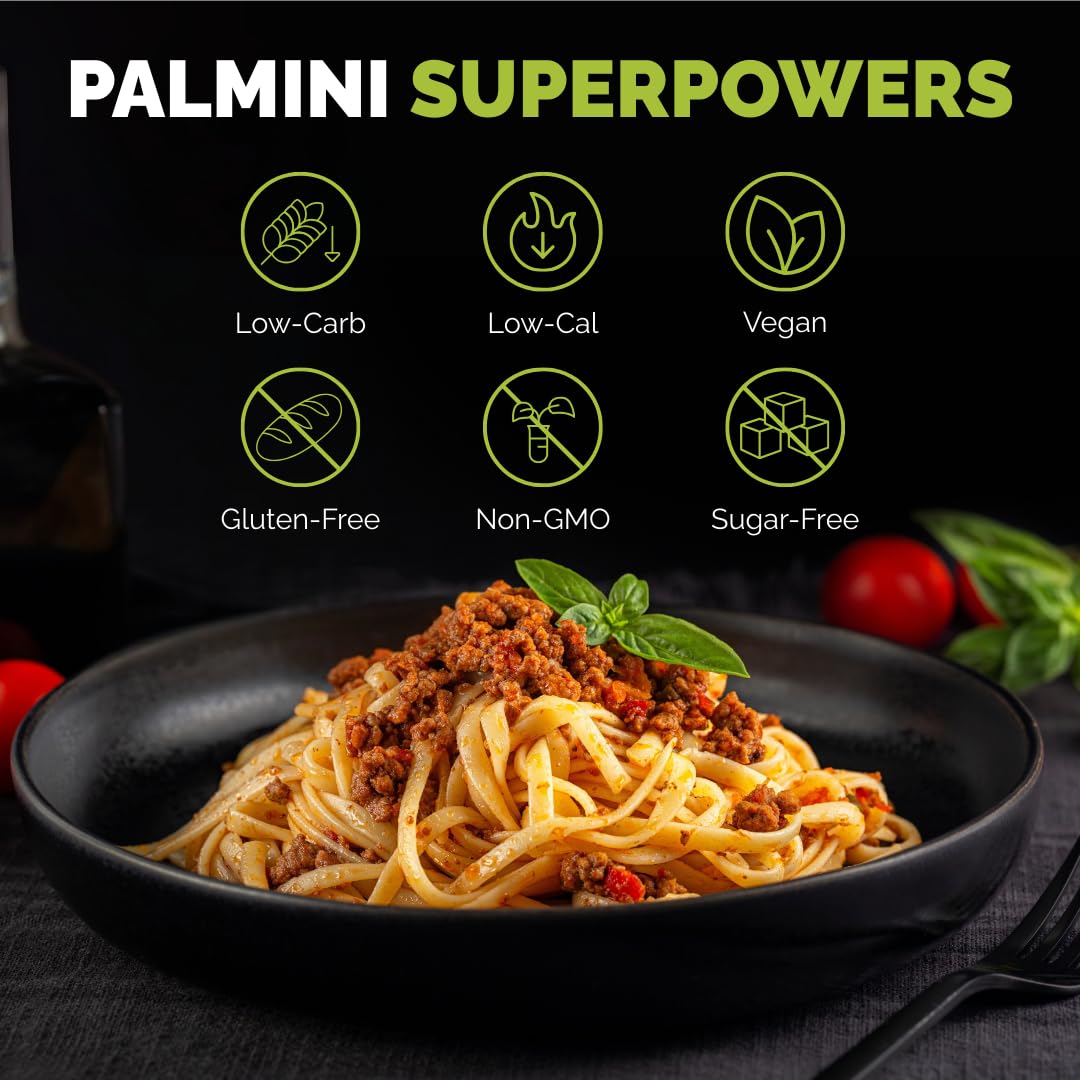 Palmini Linguine Pasta | Low-Carb  Low-Calorie Hearts of Palm Pasta | Keto  Gluten Free  Vegan  Non-GMO  Plant Based  Healthy Noodles | As Seen on Shark Tank |(12 Ounce - Pack of 12)
