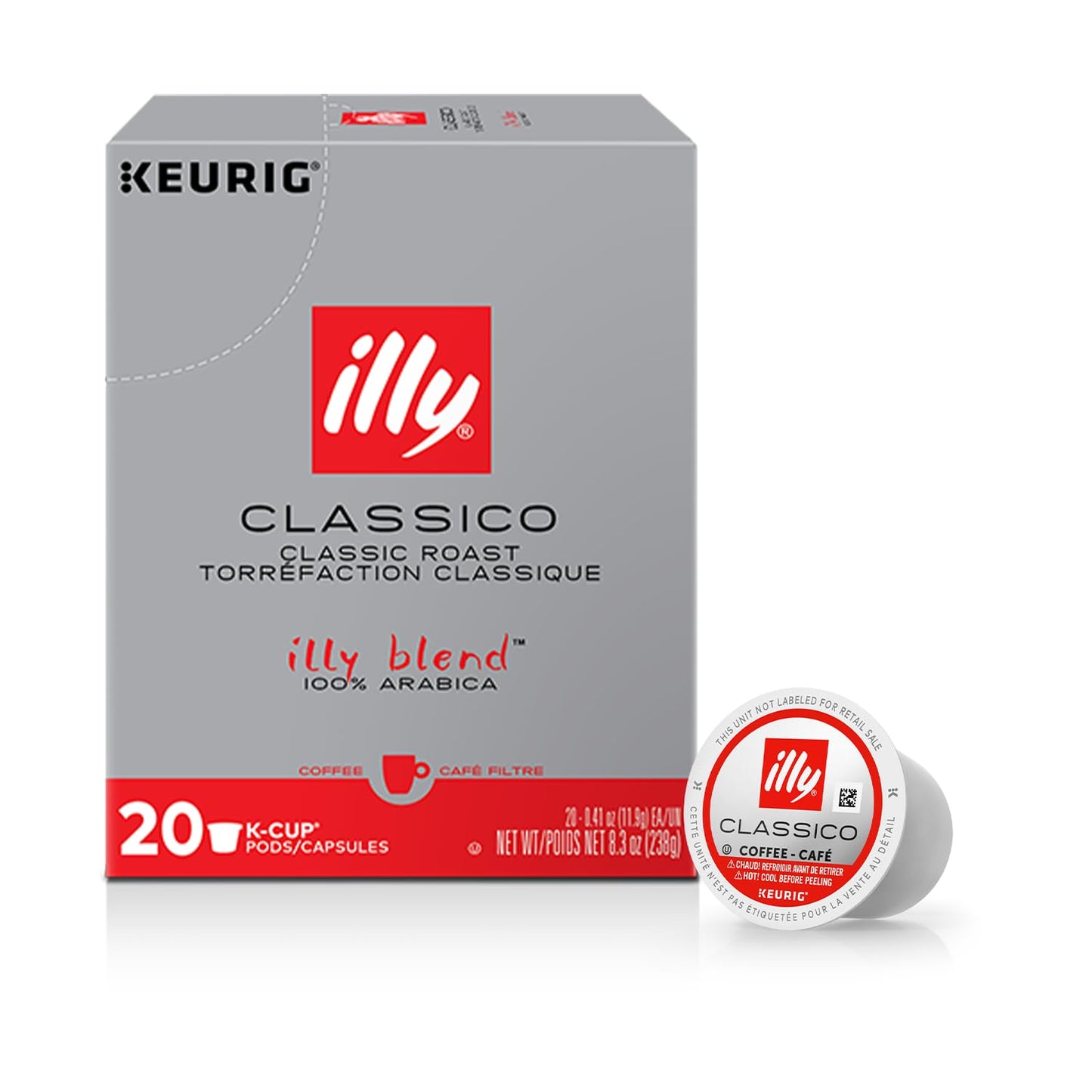 illy Coffee K Cups for Keurig – Classico Roast, Mild & Flavorful – 20 Count