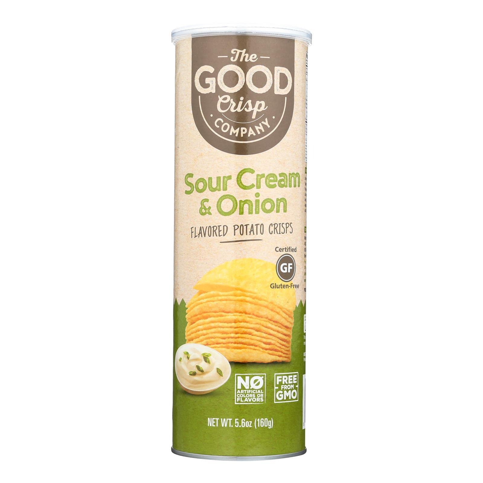 The Good Crisp Company, Potato Chips, Srcrm/Onion, Pack Of 8, Size 5.6 Oz, (Gluten Free)