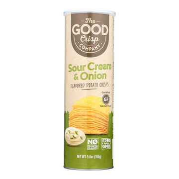 The Good Crisp Company, Potato Chips, Srcrm/Onion, Pack Of 8, Size 5.6 Oz, (Gluten Free)