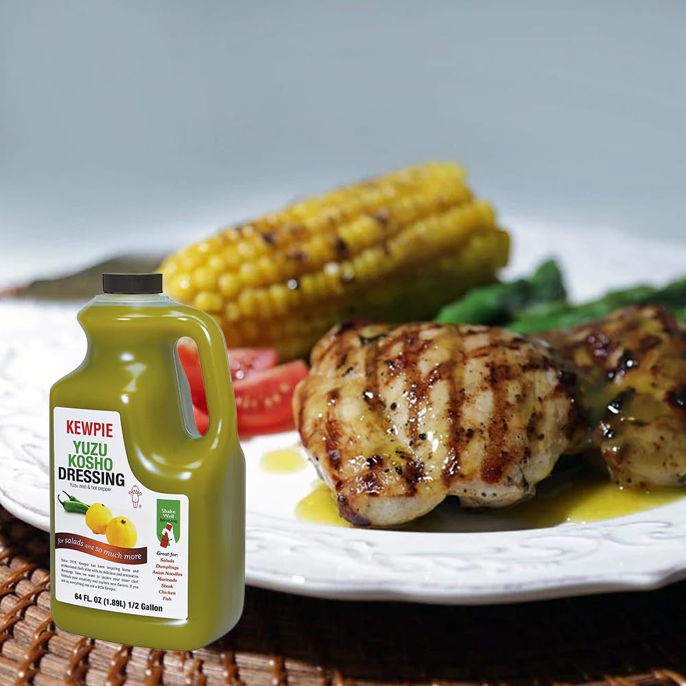 [Kewpie] Yuzu Kosho Dressing | Authentic Japanese Citrus & Jalapeno Blend | Versatile Marinade & Sauce | Trusted Brand For Profe