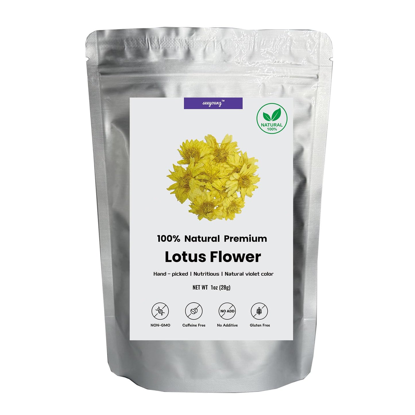 Top-Grade Perfume Lotus Dried Natural Flowers Tea Whole Flower | Non Gmo  Energy Blend-Free | 1Oz(28G)