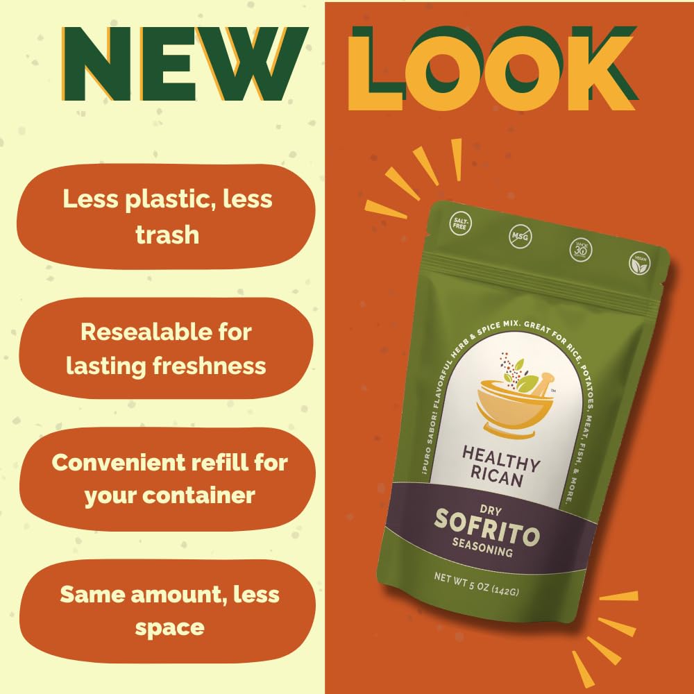 Healthy Rican Sofrito Spice Herb Seasoning Mix - Non-GMO, Gluten-Free, Low Sodium - 5 Ounce
