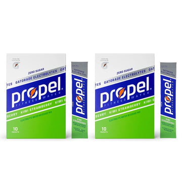 Propel Powder Packets, Kiwi Strawberry With Electrolytes, Vitamins And No Sugar, 20 Count (Pack Of 2) - In Garizze Box