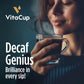 VitaCup Decaf Genius Keto Coffee Pods with MCT Oil, Turmeric & B Vitamins, 16 Count, Compatible with K-Cup malt-inspired