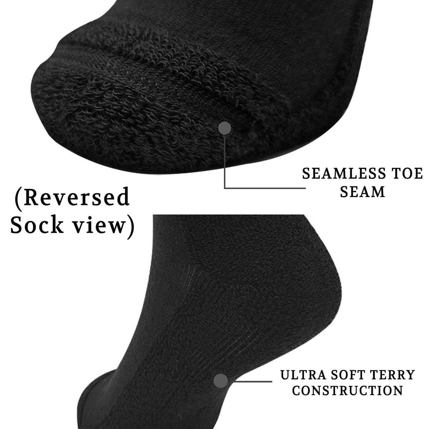 Lin Performance Ankle Diabetic Socks For Women And Men Non-Binding Top Cushion Sole Moisture Wicking, 4 Pairs (Xl, Asst)