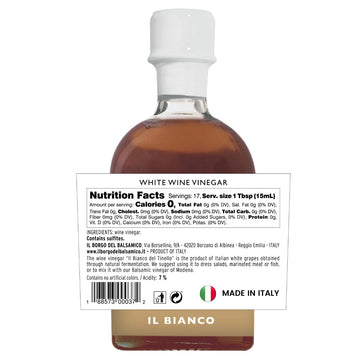 Il Tinello White Wine Vinegar Aceto di Vino Bianco, (8.45 fl oz) 250ml