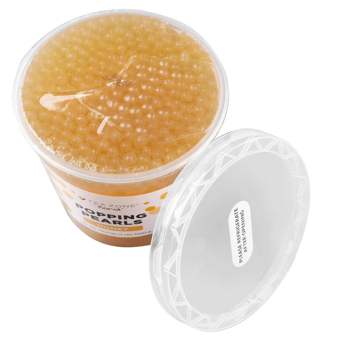 Tea Zone [7 Pounds] Honey Popping Pearls for Boba Tea Beverages, Sweets, Ice Cream Topping | B2067