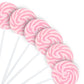 PINK SWIRL LOLLIPOPS - 24 CANDY SUCKERS INDIVIDUALLY WRAPPED - LARGE 2 INCH POPS - CANDY BUFFET