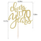 Qertesl Gold Glitter Cheers To 70 Years Cake Topper, Happy 70Th Birthday Cake Decorations,Perfect For 70 Years Cake Decorating,W