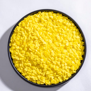 Red Heart Shapes Sprinkles Valentine Jumbo Heart Sprinkles for WEdding Cake Decorating - 3.53 oz/100g. (Yellow Heart)