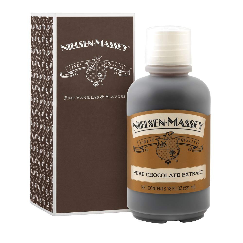 Nielsen-Massey Pure Chocolate Extract for Baking, 18 Fl Oz Bottle with Gift Box