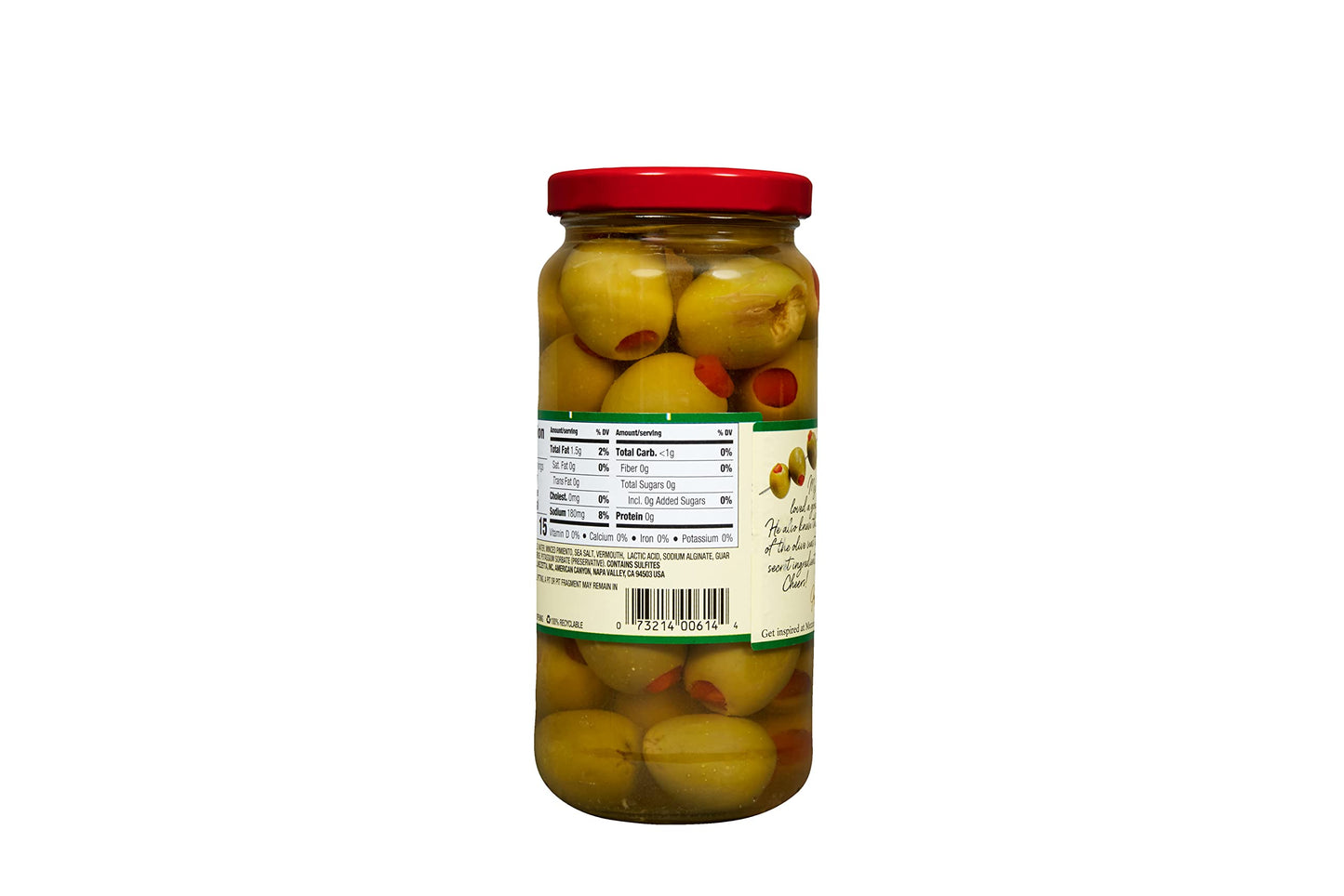 Mezzetta Super Colossal Green Olives - Firm & Juicy - 10 Oz Jar - Pack of 6