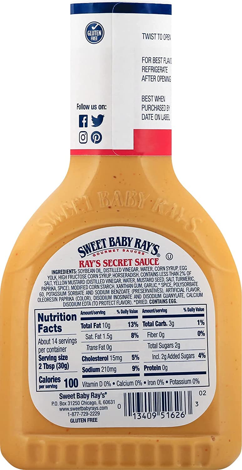Sweet Baby Ray'S Dipping Sauce, Secret Sauce (14 Ounce (Pack Of 2)
