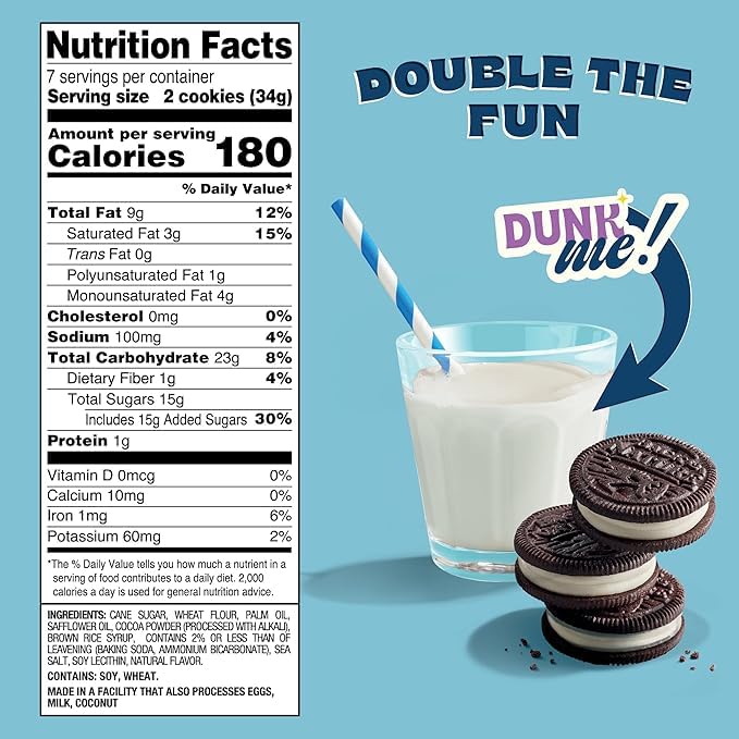 Back to Nature Double Creme Sandwich Cookies, Plant-Based, Non-GMO, 8.25 oz Box