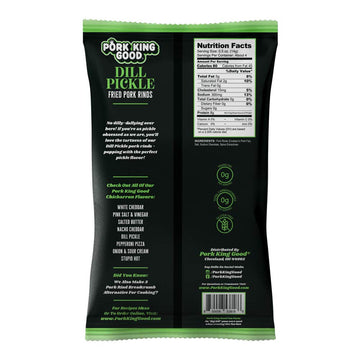 Pork King Good Dill Pickle Pork Rinds (Chicharrones) (4 Pack) Keto Snacks
