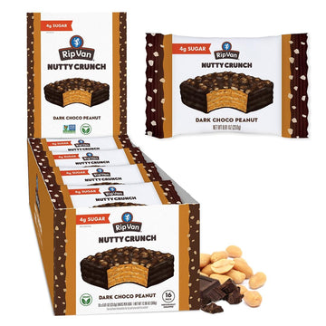 Rip Van Keto Wafer Cookies - Healthy Snacks - Non GMO Snack - Keto Snacks - Low Carb, Low Sugar (2g), Low Calorie and Vegan Snac
