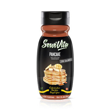 Sugar Free Pancake Syrup Zero Calories And Fat Free, 10.6 Fl Oz - No Sugar Pancake Syrup Dessert Topping Gluten-Free, Non-Gmo, V