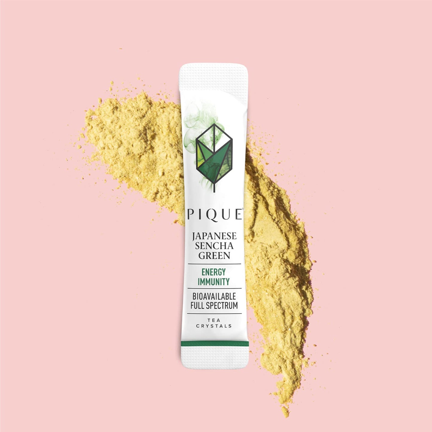 Pique Tea Organic Green Tea Crystals Sampler - Immune Support, Gut Health, Fasting - 42 Single Serve Sticks (Pack Of 3)