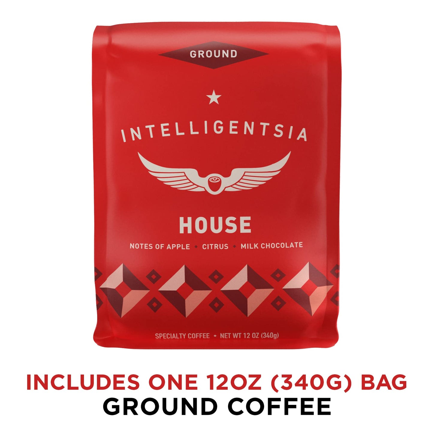 Intelligentsia Coffee, Light Roast Ground Coffee - House Blend 12 Ounce Bag