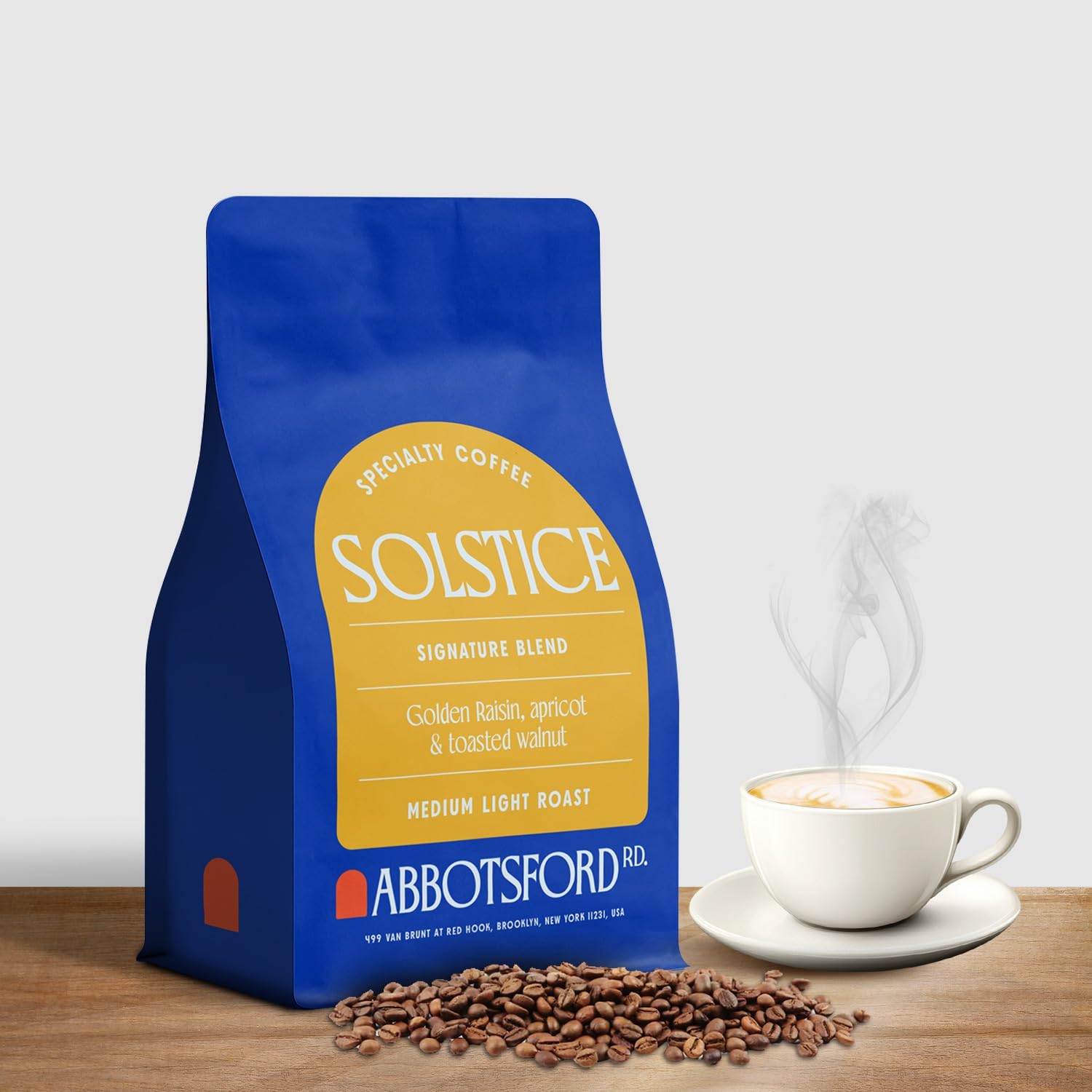 Abbotsford Road Whole Bean Coffee, Medium Light Roast, Bright Flavors, 12 Oz Bag